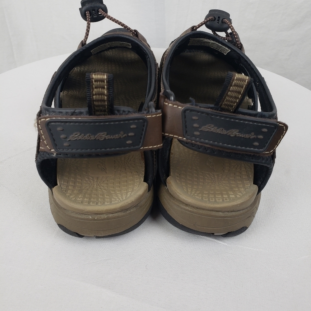 Eddie Bauer Brown and Black Faux Leather Strappy Sandals Sz 11 - Picture 5 of 8